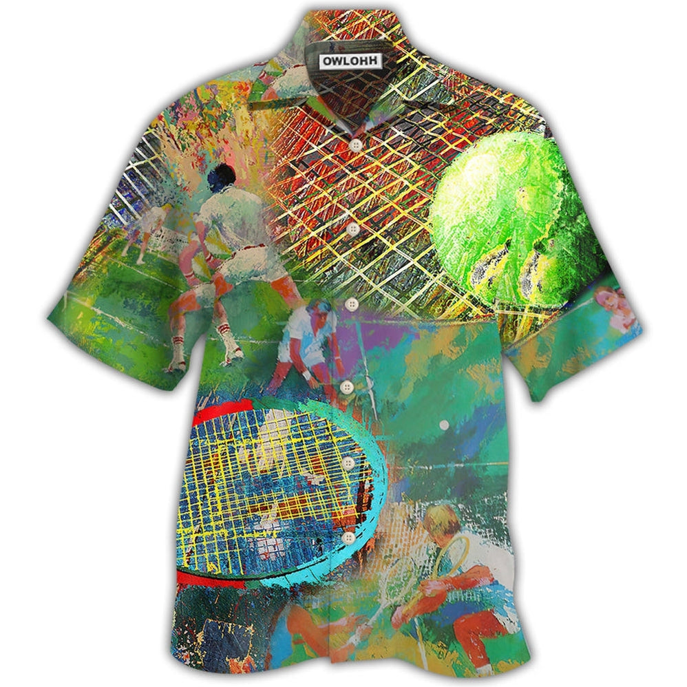 Hawaiian Shirt / Adults / S Tennis Colorful Art Style - Hawaiian Shirt - Owls Matrix LTD