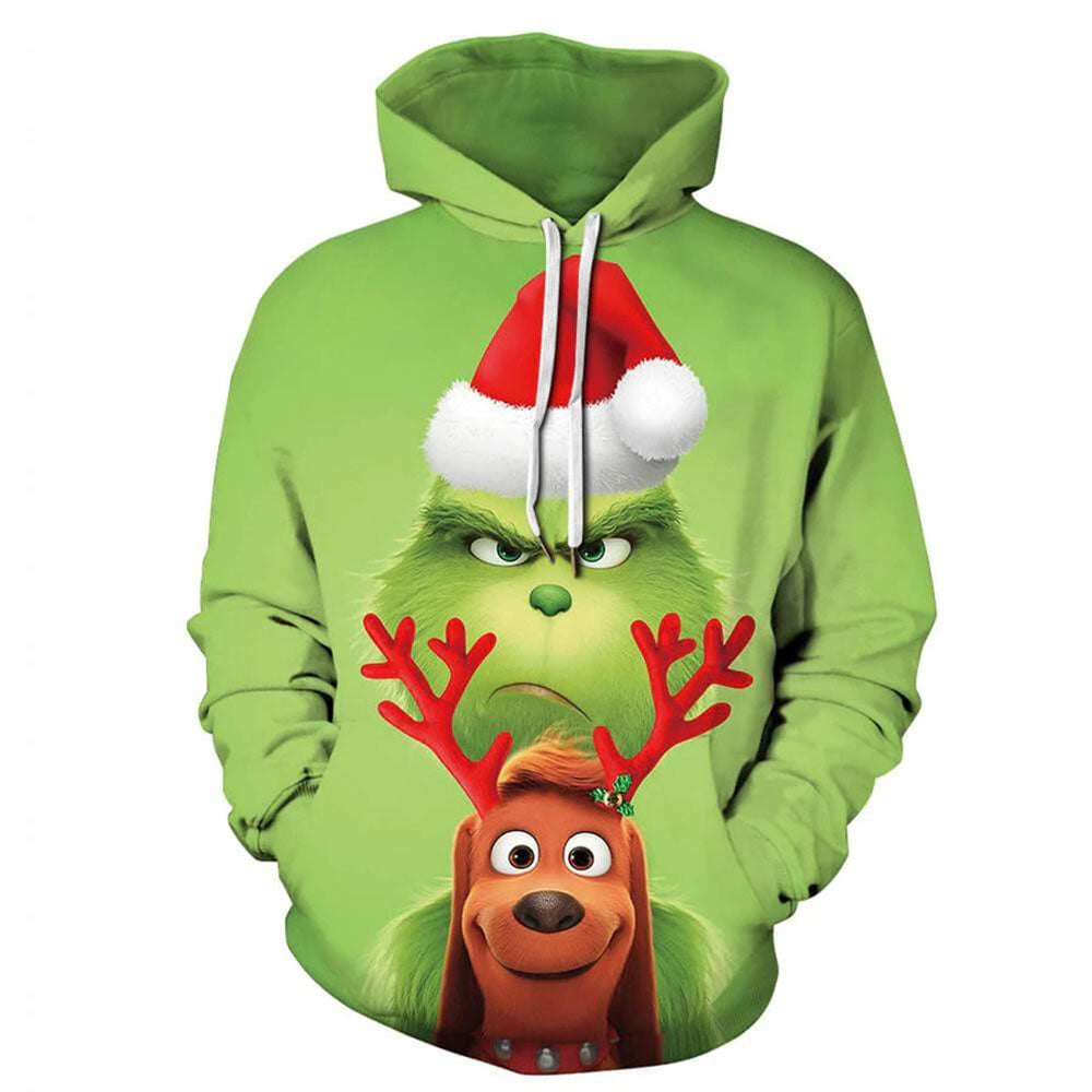 The Grinch And Dog Merry Christmas 3d Hoodie - Hoodie - OwlsMatrix