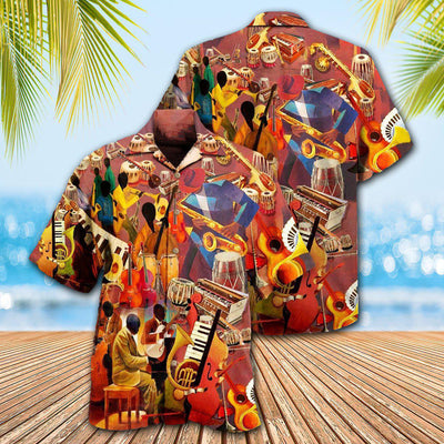 Jazz Music The Melody Of Time Jazz - Hawaiian Shirt - Owls Matrix LTD