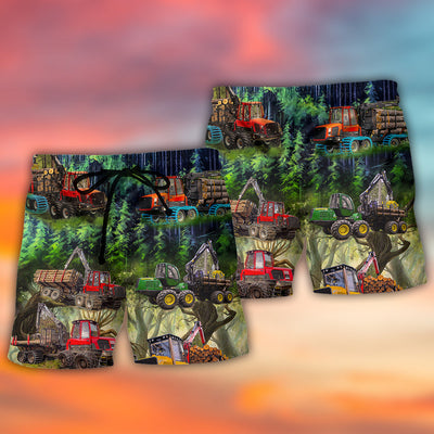 Tractor The Woods Are Calling And I Must Go Style - Beach Short - Owls Matrix LTD