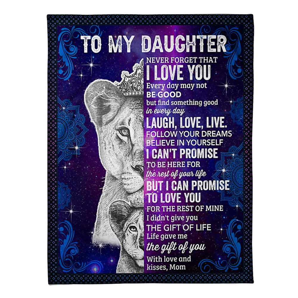 50" x 60" Tiger Never Forget That I Love You Mom To Daughter Style - Flannel Blanket - Owls Matrix LTD