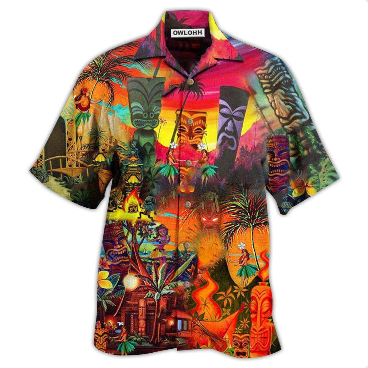 Hawaiian Shirt / Adults / S Tiki Hawaii Always Keeps Your Heart - Hawaiian Shirt - Owls Matrix LTD