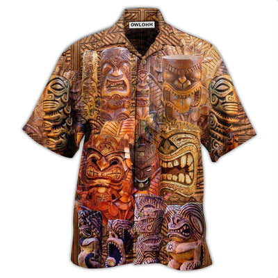 Hawaiian Shirt / Adults / S Tiki If Found Return To Hawaii Tiki Sculpture - Hawaiian Shirt - Owls Matrix LTD