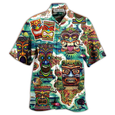 Hawaiian Shirt / Adults / S Tiki Keep Saying Aloha Tiki Hawaii - Hawaiian Shirt - Owls Matrix LTD