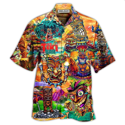 Hawaiian Shirt / Adults / S Tiki May The Aloha Spirits Follow You Home - Hawaiian Shirt - Owls Matrix LTD