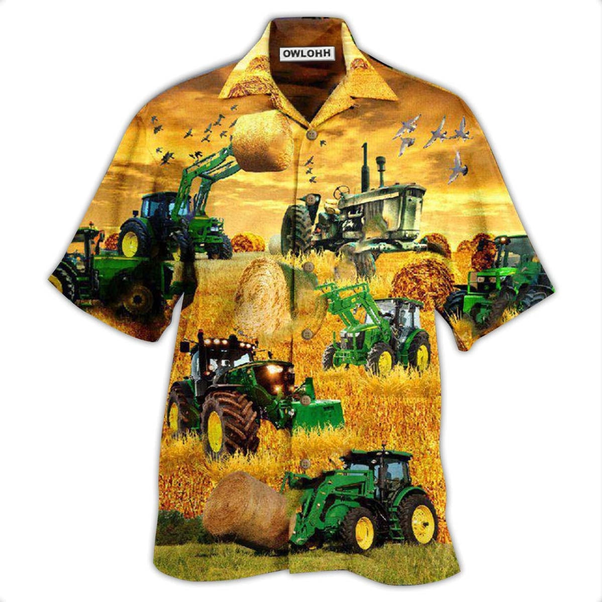 Hawaiian Shirt / Adults / S Tractor Better On The Farm - Hawaiian Shirt - Owls Matrix LTD