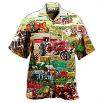 Hawaiian Shirt / Adults / S Tractor Life Is Better On Papa's - Hawaiian Shirt - Owls Matrix LTD
