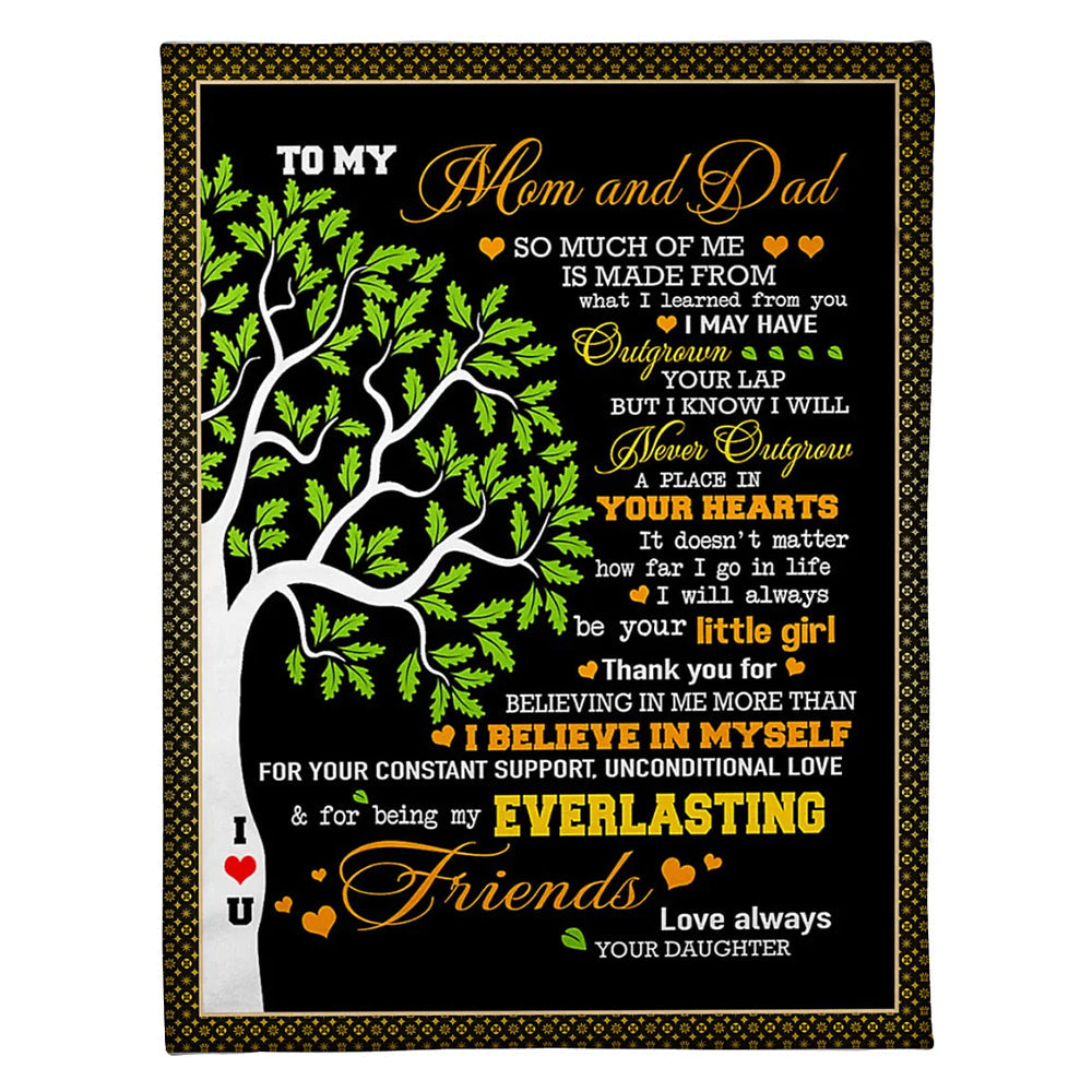 50" x 60" Family Tree You Will Always Be My Loving Mother - Flannel Blanket - Owls Matrix LTD