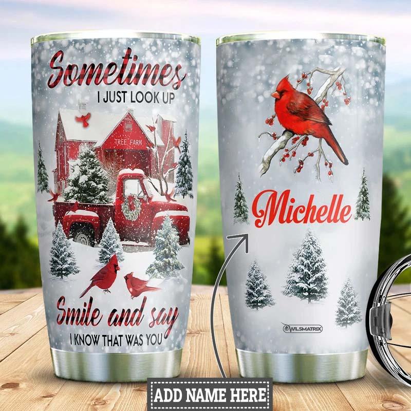 Truck Sometimes Smile And Say Personalized - Tumbler - Owls Matrix LTD