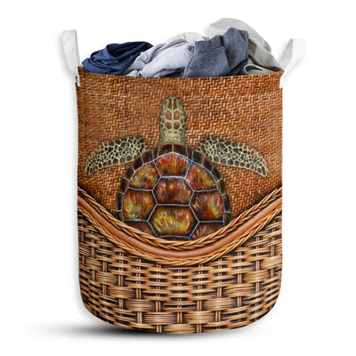 Turtle Rattan Texture Cool Style - Laundry Basket - Owls Matrix LTD