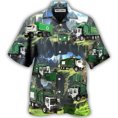 Hawaiian Shirt / Adults / S Truck US Waste Collector Style - Hawaiian Shirt - Owls Matrix LTD