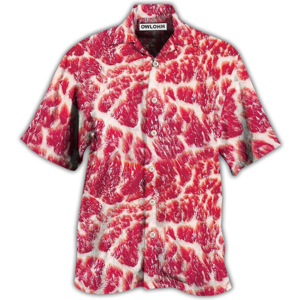Food Raw Meat Style Funny - Hawaiian Shirt - Owls Matrix LTD