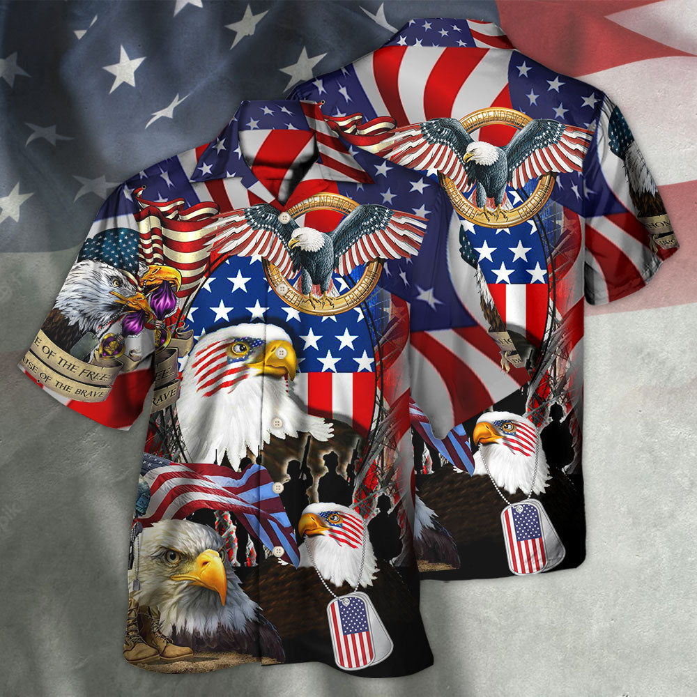 Veteran A True Hero Is Measured By Strength Of His Heart With Eagle - Hawaiian Shirt - Owls Matrix LTD
