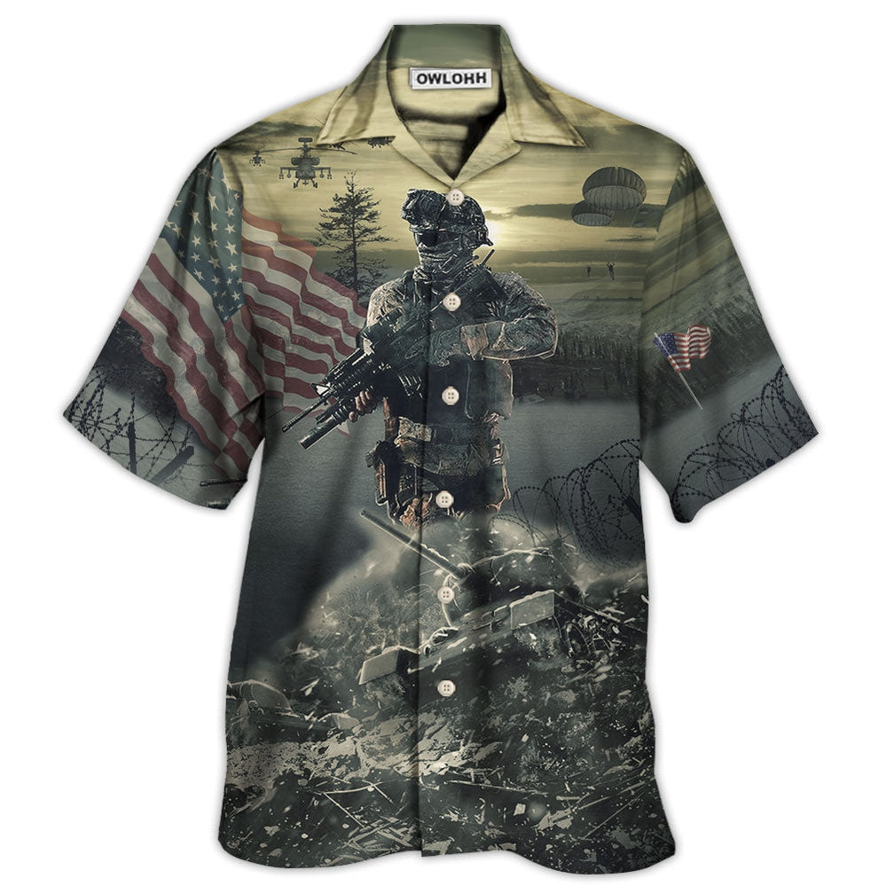 Hawaiian Shirt / Adults / S Veteran Brave Steps With Tree - Hawaiian Shirt - Owls Matrix LTD