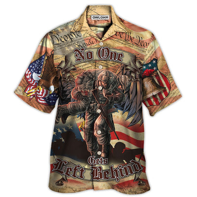 Hawaiian Shirt / Adults / S Veteran Cool No One Left Behind Cool And Classic Style - Hawaiian Shirt - Owls Matrix LTD