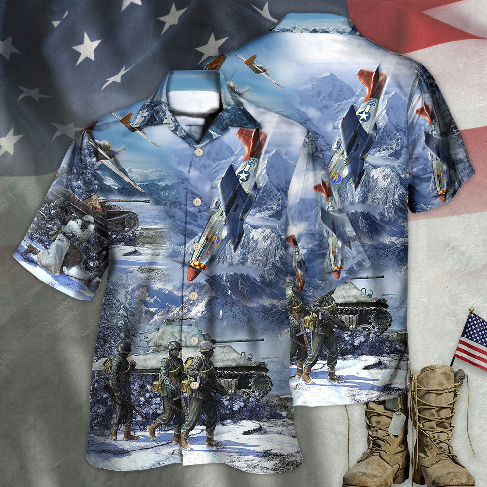 Veteran Only The Dead Have Seen The End Of War With Ice Snow - Hawaiian Shirt - Owls Matrix LTD