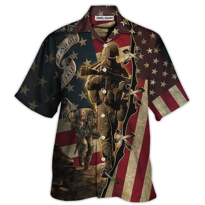 Hawaiian Shirt / Adults / S Veteran Proud Memories With Dark Color - Hawaiian Shirt - Owls Matrix LTD
