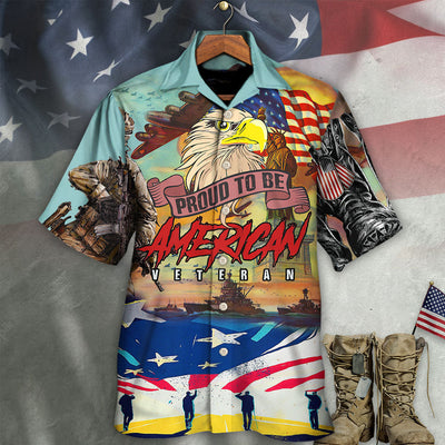 Veteran Proud To Be An American Freedom And Eagle Style - Hawaiian Shirt - Owls Matrix LTD