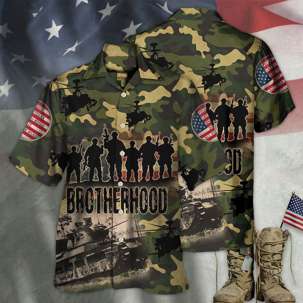 Veteran Thanks For Your Brave Veteran Brotherhood - Hawaiian Shirt - Owls Matrix LTD