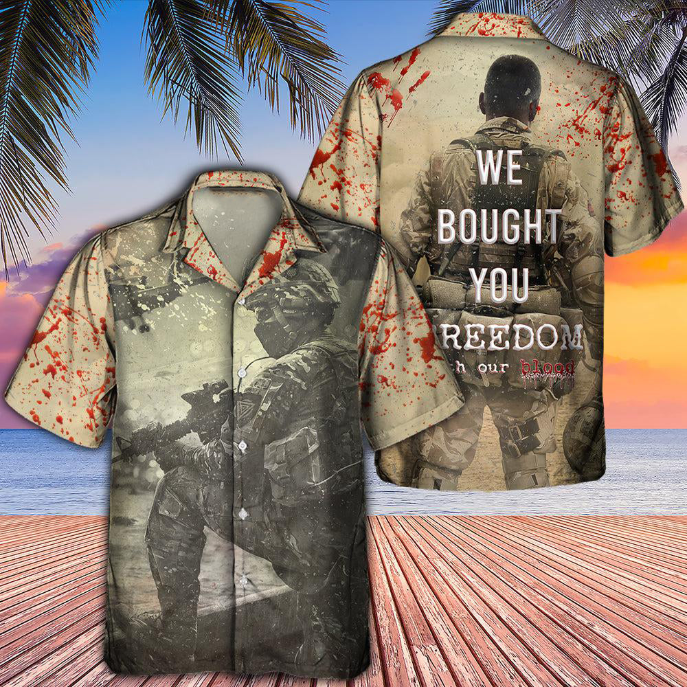 Veteran We Bought Your Freedom With Classic Style - Hawaiian Shirt - Owls Matrix LTD