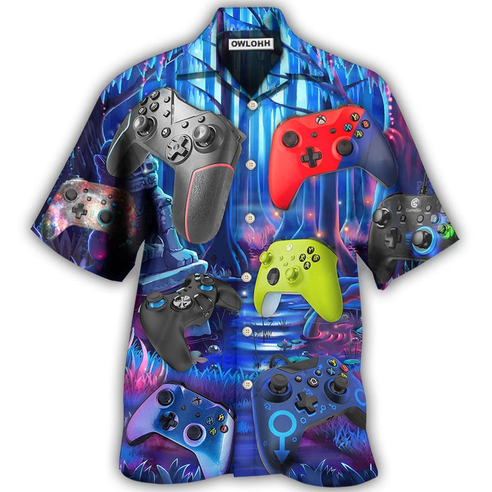 Game Video Games Style Play It Everyday - Hawaiian Shirt - Owls Matrix LTD