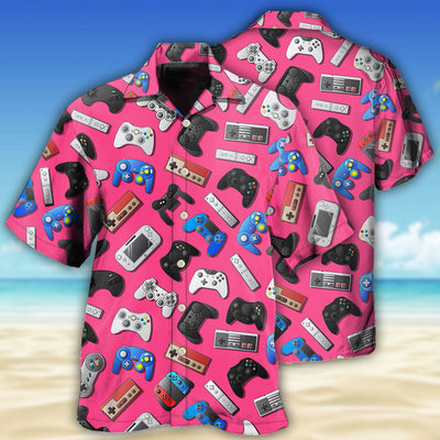 Game A Pink Video Game So Fun - Hawaiian Shirt - Owls Matrix LTD