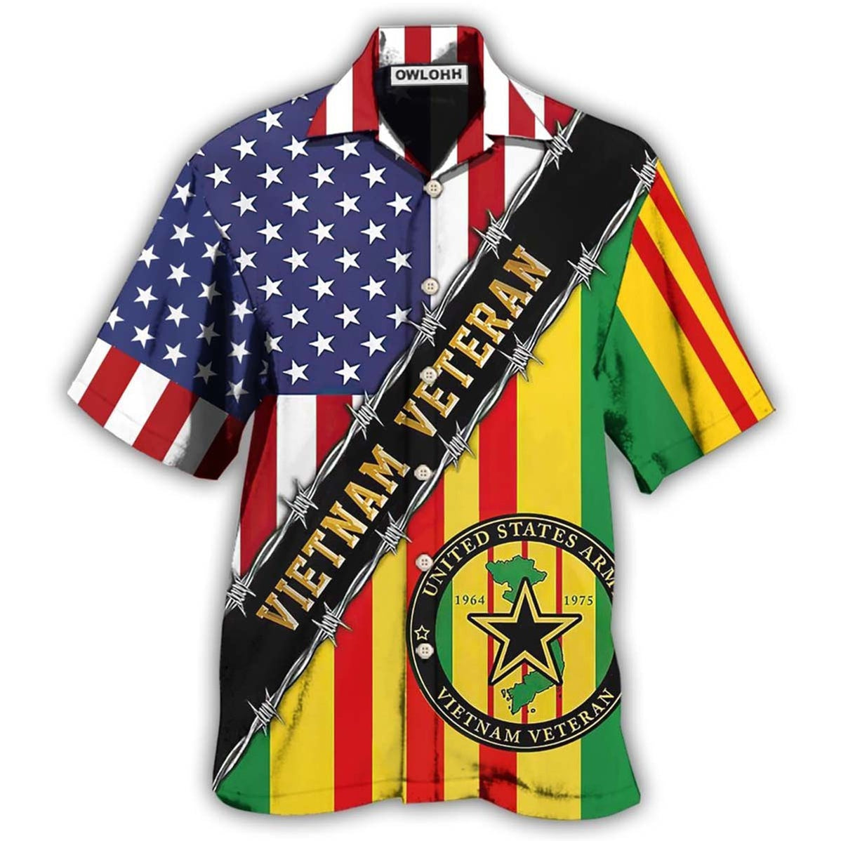 Hawaiian Shirt / Adults / S Veteran Vietnam Veteran I Love Freedom So Much - Hawaiian Shirt - Owls Matrix LTD