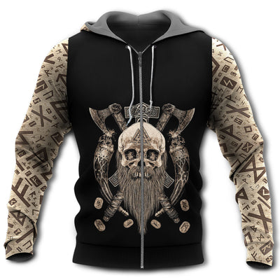 Zip Hoodie / S Viking Blood Skull So Cool - Hoodie - Owls Matrix LTD
