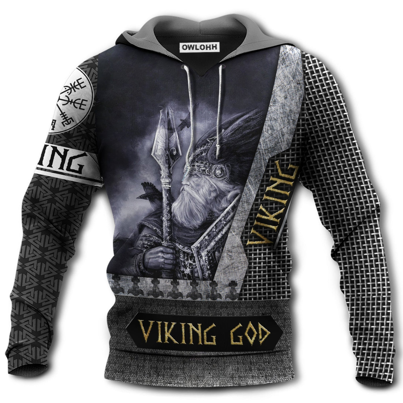 Unisex Hoodie / S Viking Blood Viking God - Hoodie - Owls Matrix LTD