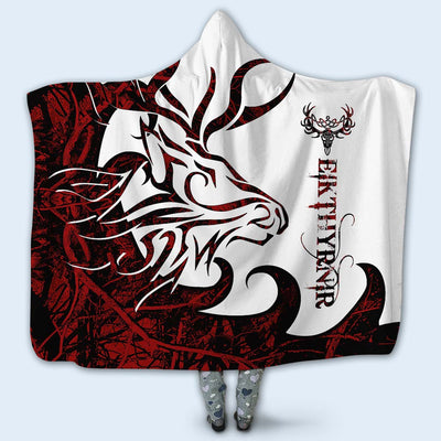 Viking Eikthyrnir Legend Red And White Cool Style - Hoodie Blanket - Owls Matrix LTD