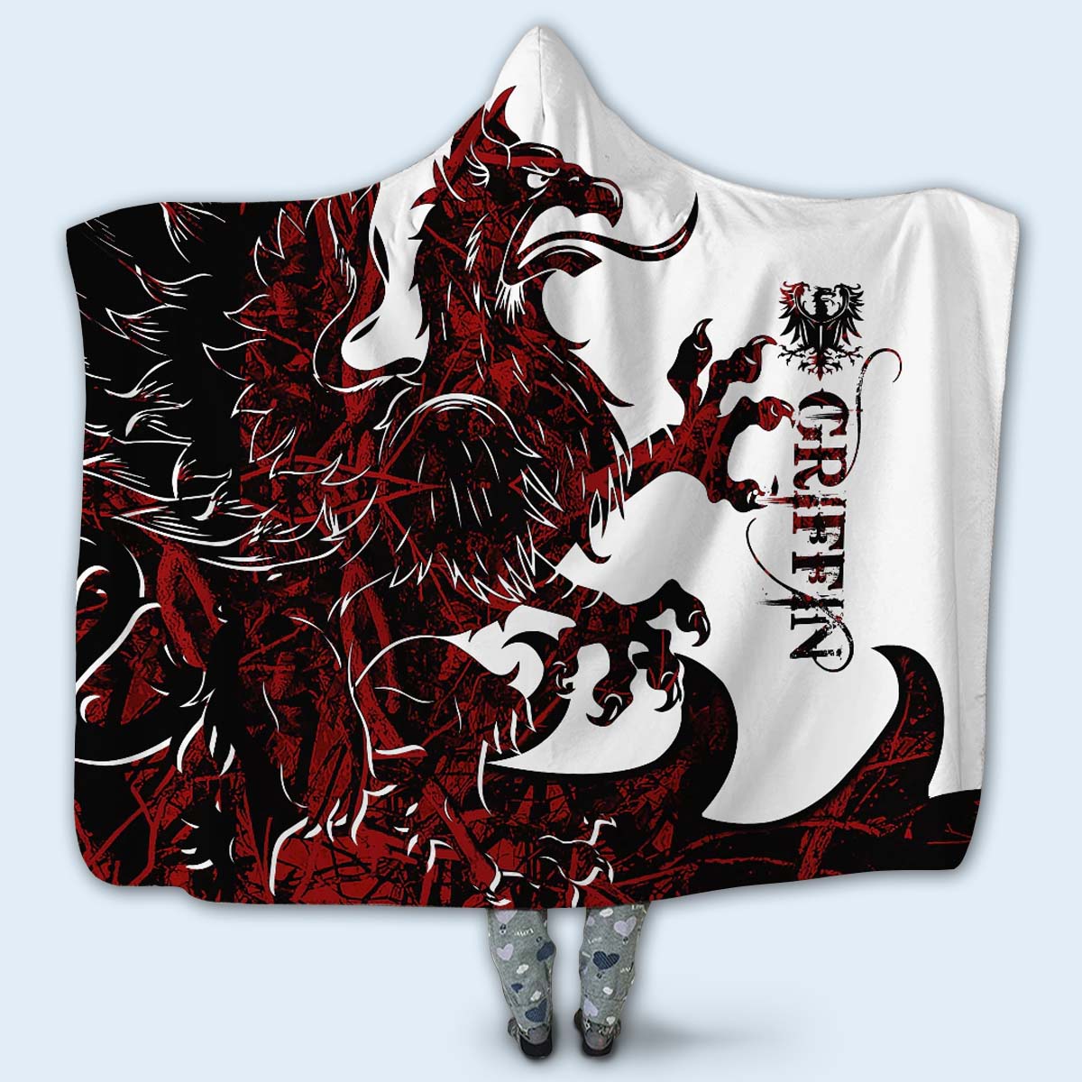 Viking Griffin Legend Red And White Cool Style - Hoodie Blanket - Owls Matrix LTD