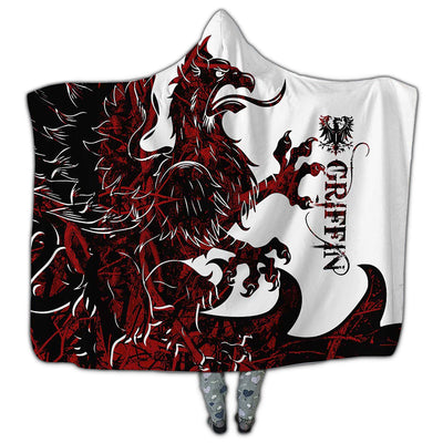 MICROFLEECE / S (50X60 Inch) Viking Griffin Legend Red And White Cool Style - Hoodie Blanket - Owls Matrix LTD