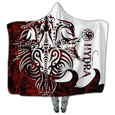 MICROFLEECE / S (50X60 Inch) Viking Hydra Legend Red And White Cool Style - Hoodie Blanket - Owls Matrix LTD