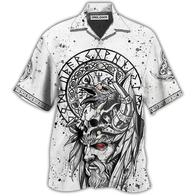 Hawaiian Shirt / Adults / S Viking Victory Black And White Style - Hawaiian Shirt - Owls Matrix LTD