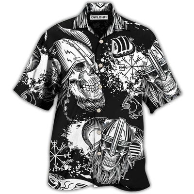 Hawaiian Shirt / Adults / S Viking Victory Life Black Style - Hawaiian Shirt - Owls Matrix LTD