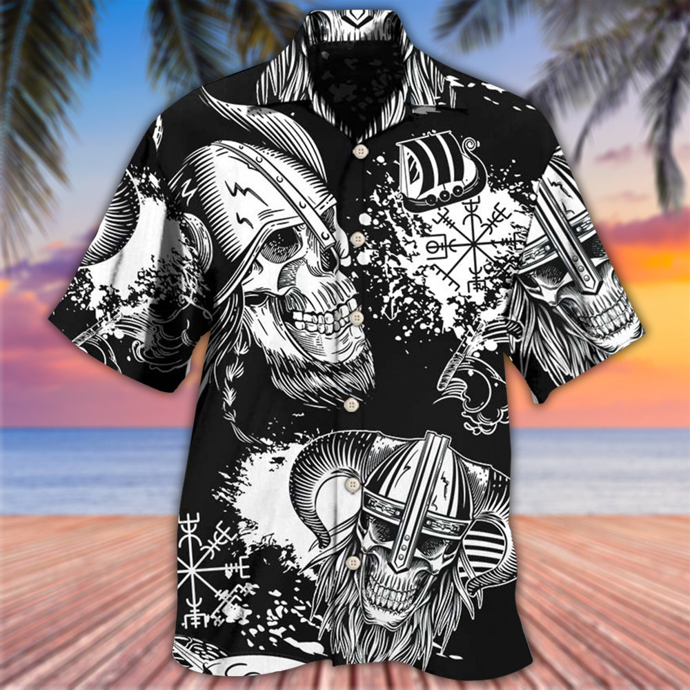 Viking Victory Life Black Style - Hawaiian Shirt - Owls Matrix LTD