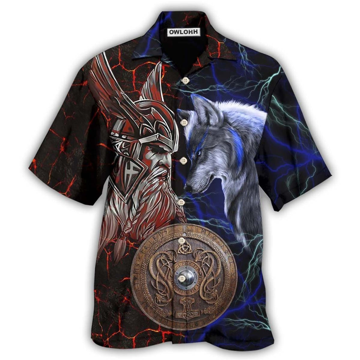 Hawaiian Shirt / Adults / S Viking Victory Colorful Life Style - Hawaiian Shirt - Owls Matrix LTD
