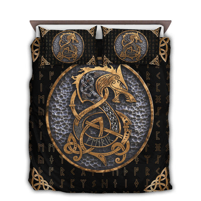 US / Twin (68" x 86") Viking Warrior Vintage Style - Bedding Cover - Owls Matrix LTD