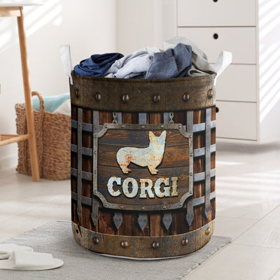 Corgi Vintage Basic Style – Laundry Basket - Owls Matrix LTD