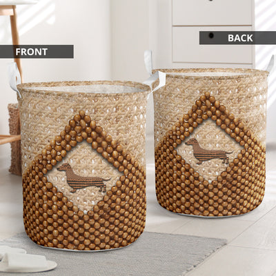 Dachshund Vintage So Simple - Laundry Basket - Owls Matrix LTD