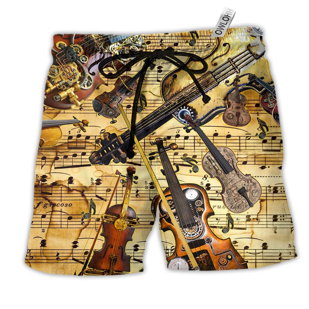 Beach Short / Adults / S Violin Music Violin Speaks - Beach Short - Owls Matrix LTD