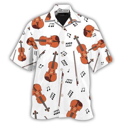 Hawaiian Shirt / Adults / S Violin Basic Style Music Notes - Hawaiian Shirt - Owls Matrix LTD