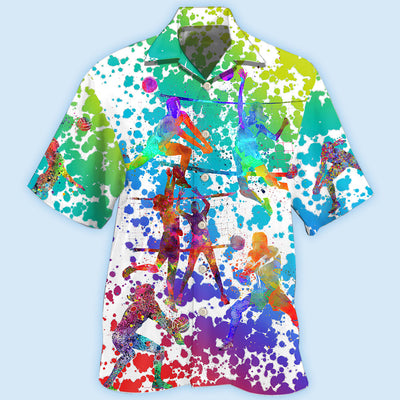 Volleyball Colorful Painting - Hawaiian Shirt - Owls Matrix LTD
