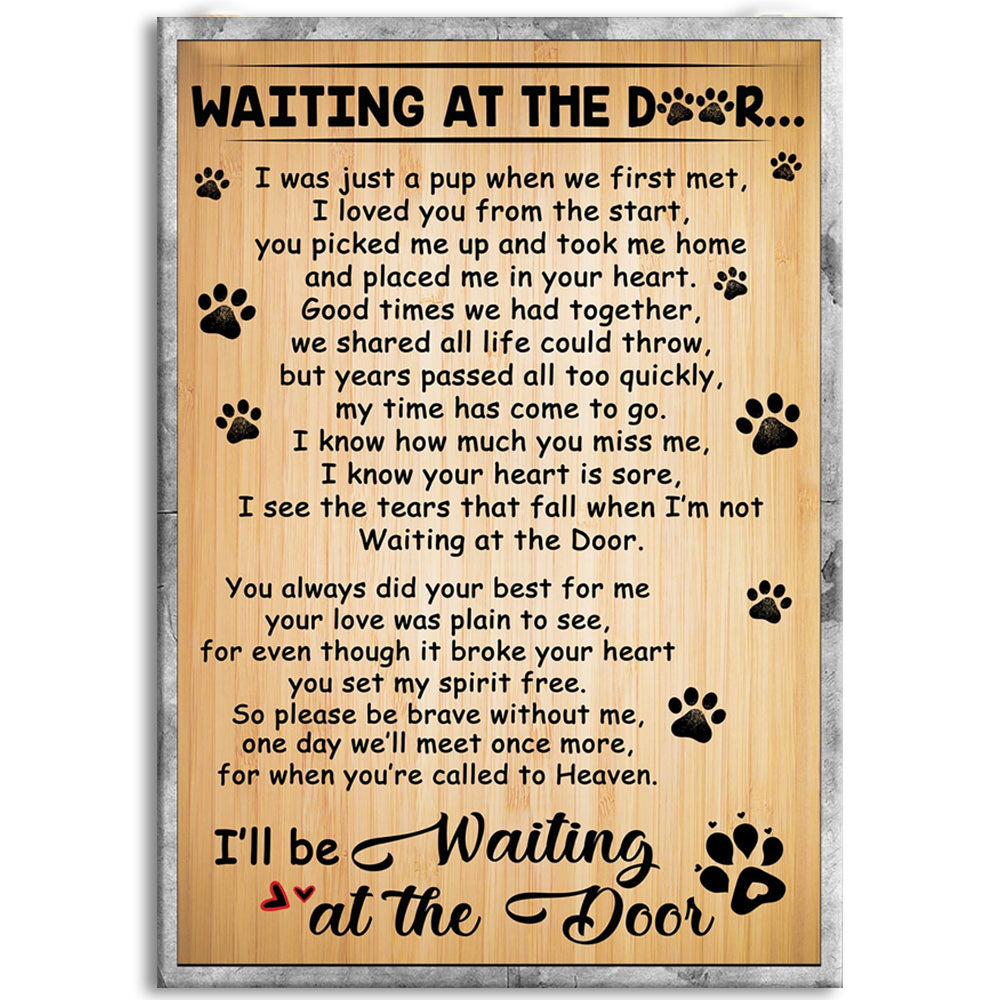 Dog Lover Waiting The Door Dog - Vertical Poster – Owls Matrix LTD