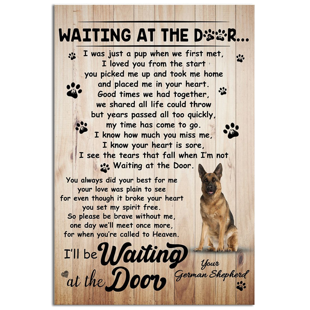 German Shepherd Lover Waitting At The Door German Shepherd - Vertical ...