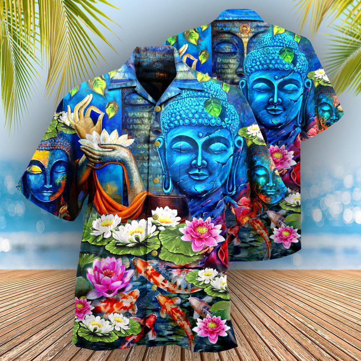 Buddha What You Think You Become With Flowers - Hawaiian Shirt - Owls Matrix LTD