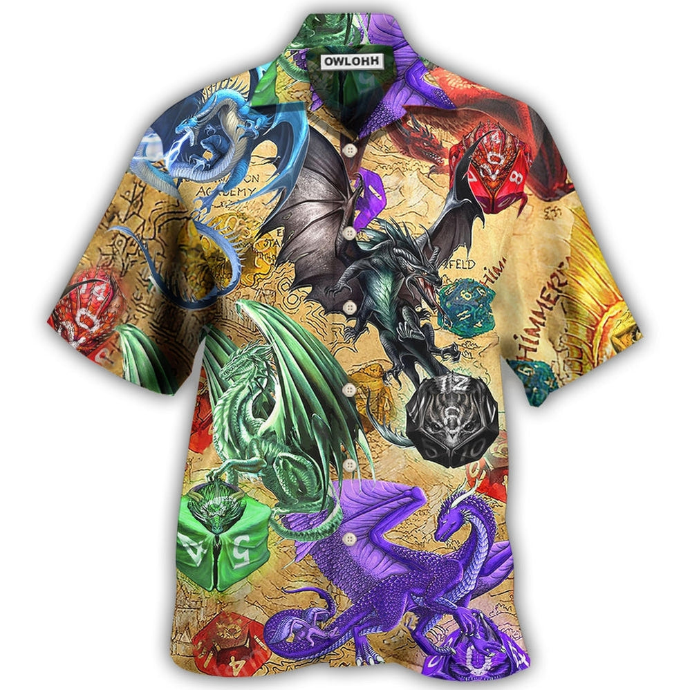 Hawaiian Shirt / Adults / S D20 Dragon So Cool Love Life - Hawaiian Shirt - Owls Matrix LTD