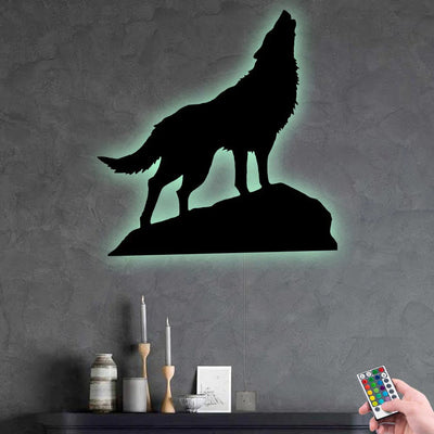 Wolf Is So Strong In Life - Led Light Metal - Owls Matrix LTD