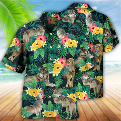 Wolf Tropical Summer Vibes - Hawaiian Shirt - Owls Matrix LTD