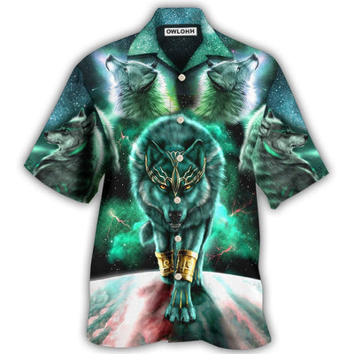 Hawaiian Shirt / Adults / S Wolf Warrior Galaxy Style - Hawaiian Shirt - Owls Matrix LTD